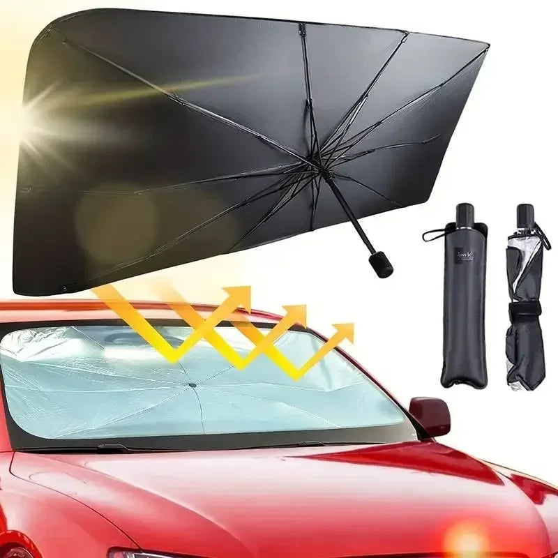 Pare-soleil avant de voiture 2025, pare-soleil de voiture pliable, pare-soleil de parapluie de voiture pour la protection et l'isolation UV, pare-soleil de parapluie avant