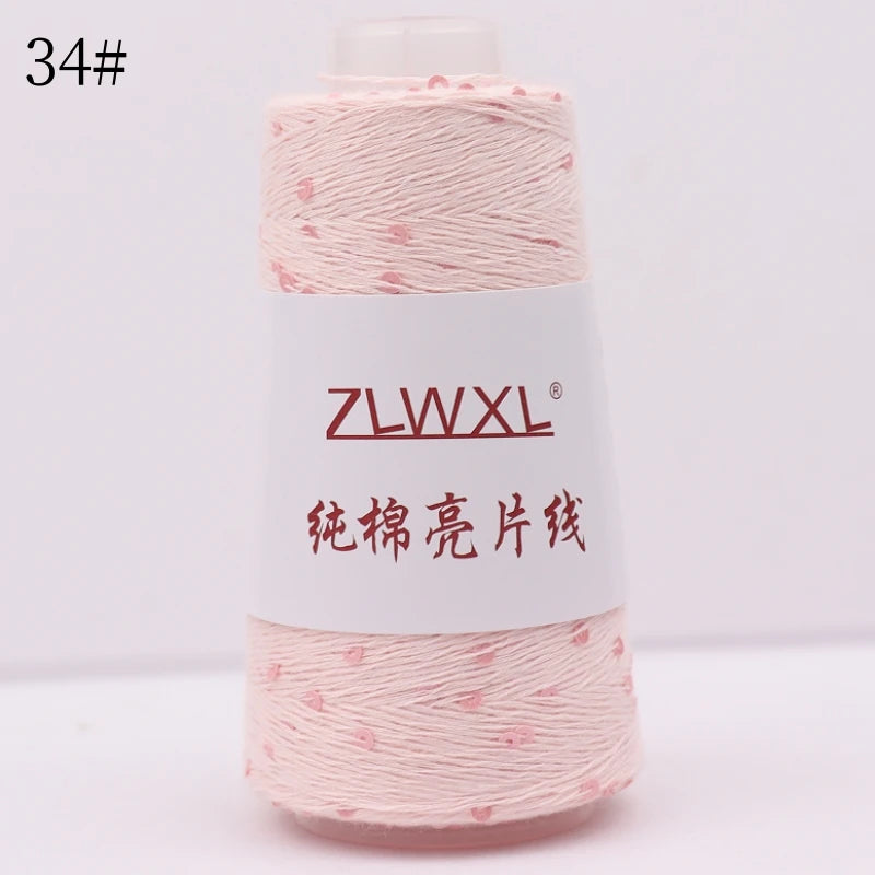   Блэк – fil de coton à paillettes, 100g, 800M, 3mm, décoration tricotée, crochet à la main, tricot jaune