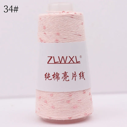   Блэк – fil de coton à paillettes, 100g, 800M, 3mm, décoration tricotée, crochet à la main, tricot jaune