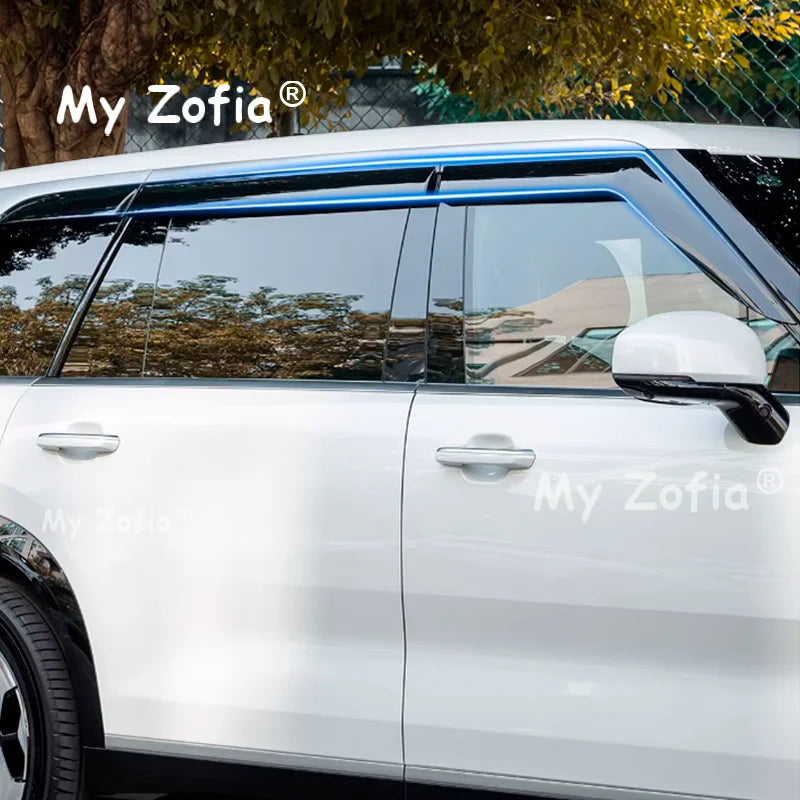 Déflecteurs de vent pour fenêtre latérale de voiture Zeekr 9X 2025 2026, visières de ventilation, pare-soleil, pare-pluie, accessoires de protection des sourcils