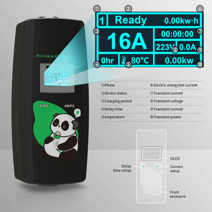 Khons 11kw chargeur de voiture électrique 3 phases 16A chargeur Portable Type2 EVSE boîte de charge prise Cee IEC62196 chargeur de voiture électrique