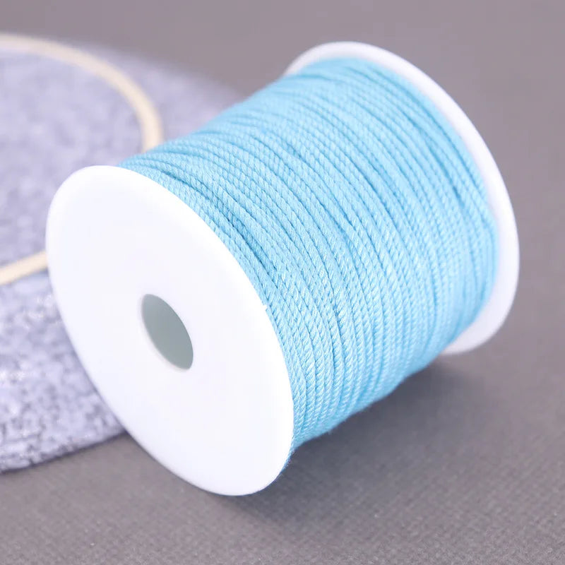 Corde de coton pour macramé, ficelle, ficelle, fil, artisanat, couture, tentures murales faites à la main, bohème, fête de mariage, décoration d'intérieur, 1.2mm, 37m