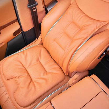 Housse de siège de voiture universelle en cuir, housse de coussin de taille pour siège de voiture, quatre saisons, coussin de Protection pour sièges intérieurs automobiles, accessoire de voiture