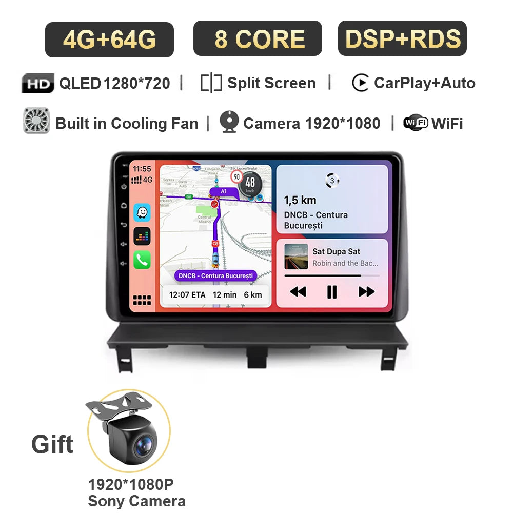 Android 15 autoradio Carplay pour Peugeot Partner 1 2002 - 2008 Partner origine 1 2008-2011 Android Auto lecteur multimédia stéréo