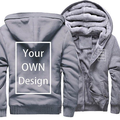 Votre propre Design marque Logo/image personnalisé hommes femmes bricolage hiver épais sweat à capuche décontracté vêtements à capuche 24 couleurs manteau ample