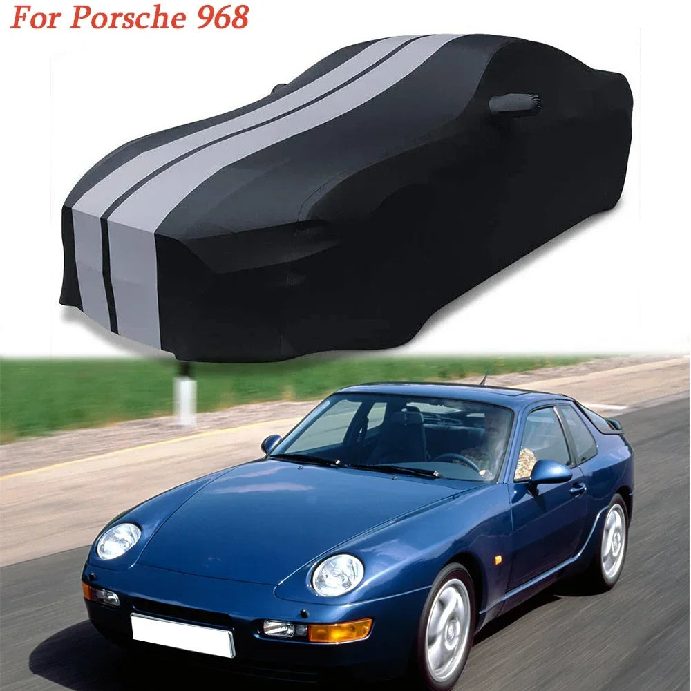 Juste de voiture d'intérieur commandée Ultraguard, compatible avec Porsche 911, 718, 968, 992, 928, Cayman, Boxster, Carrera, gris foncé, noir, rayé