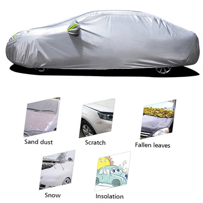S-XXL couverture de voiture berline couvertures complètes avec bande réfléchissante Protection solaire anti-poussière et étanche UV résistant aux rayures universel