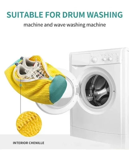 2/1 pièces sac de lavage de chaussures Machine à laver sacs à linge avec fermeture à glissière chaussures sacs de nettoyage chaussures blanchisserie Fibers moelleuses Sneaker