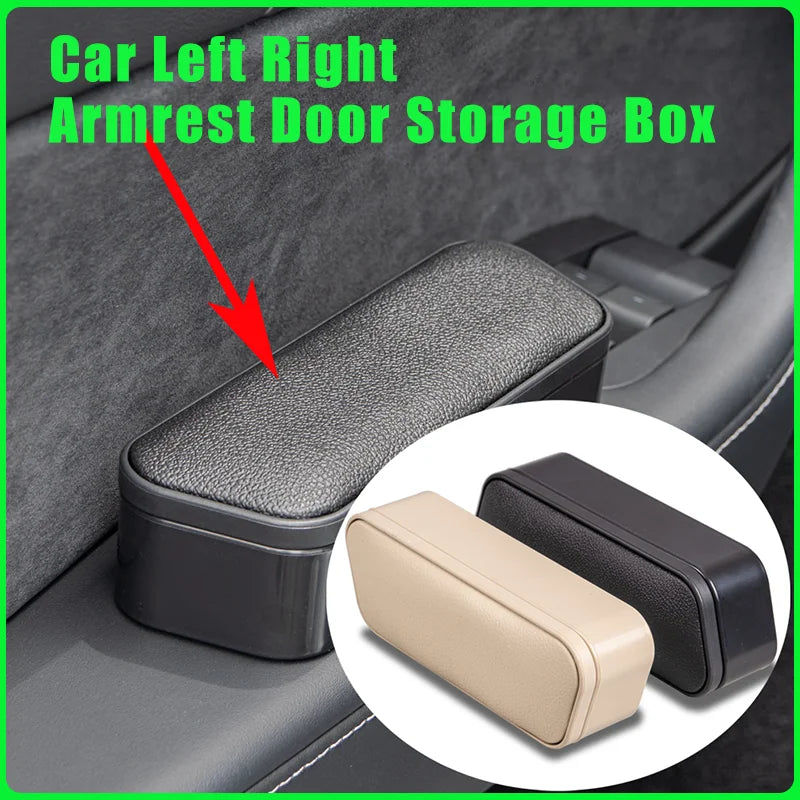 Boîte de rangement universelle pour porte d'accoudoir gauche droite de voiture, boîte de rangement pour repose-coude à hauteur réglable, accoudoir, boîte d'organisation de porte automatique