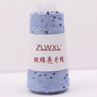   Блэк – fil de coton à paillettes, 100g, 800M, 3mm, décoration tricotée, crochet à la main, tricot jaune