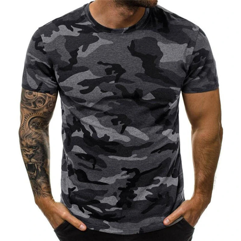 CamSolomon-T-shirt à manches courtes pour homme, streetwear en coton, col rond, décontracté, salle de sport, mode estivale, nouveau