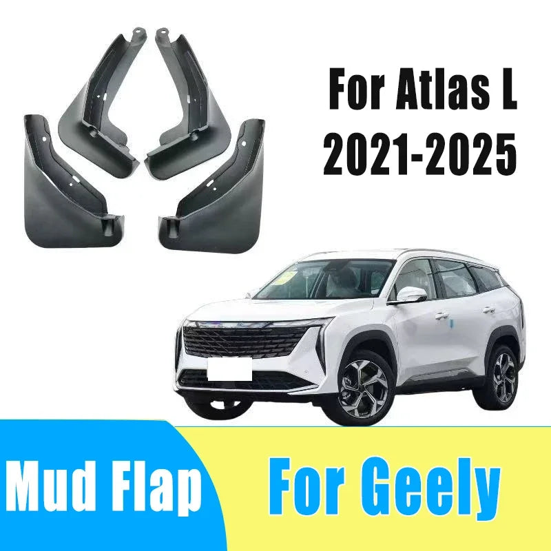 Garde-boue de pneu automobile, 4 pièces, étanche, empêche les éclaboussures de boue, accessoires de garniture de garde-boue de voiture pour Geely Atlas L 2021 – 2025 2024