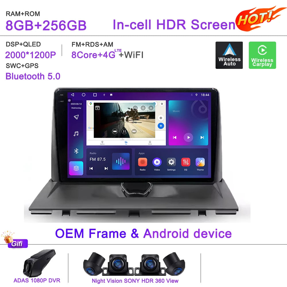 Android 15 autoradio pour Peugeot Expert 2 G9 2007-2017 2 No 2din DVD 5G Navigation stéréo GPS écran tête Carplay multimédia