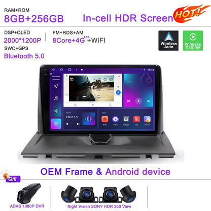 Android 15 autoradio pour Peugeot Expert 2 G9 2007-2017 2 No 2din DVD 5G Navigation stéréo GPS écran tête Carplay multimédia