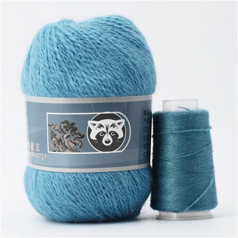 Fil de fourrure de vison pour fils pour tricoter et Crochet, fil de t-shirt en dentelle à 2 plis pour tricoter à la main, couture, 1 écheveau 340 M 50 + 20g