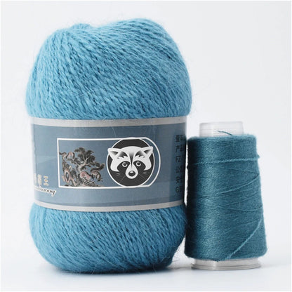 Fil de fourrure de vison pour fils pour tricoter et Crochet, fil de t-shirt en dentelle à 2 plis pour tricoter à la main, couture, 1 écheveau 340 M 50 + 20g
