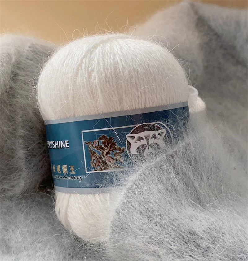 Fil de fourrure de vison pour fils pour tricoter et Crochet, fil de t-shirt en dentelle à 2 plis pour tricoter à la main, couture, 1 écheveau 340 M 50 + 20g
