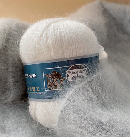 Fil de fourrure de vison pour fils pour tricoter et Crochet, fil de t-shirt en dentelle à 2 plis pour tricoter à la main, couture, 1 écheveau 340 M 50 + 20g