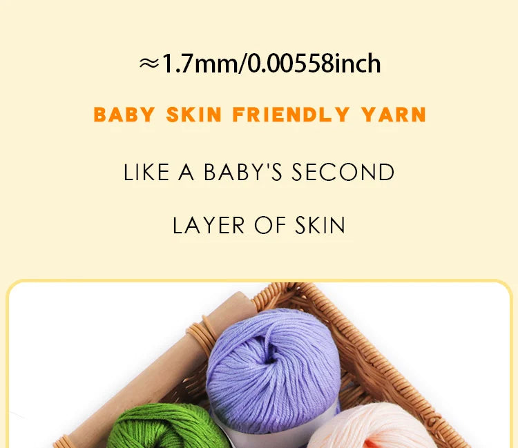 Fil de mélange de soie de luxe 6 pièces/ensemble, 50g chacun, fil à tricoter doux adapté aux pulls, couvertures et écharpes pour bébé, plusieurs couleurs