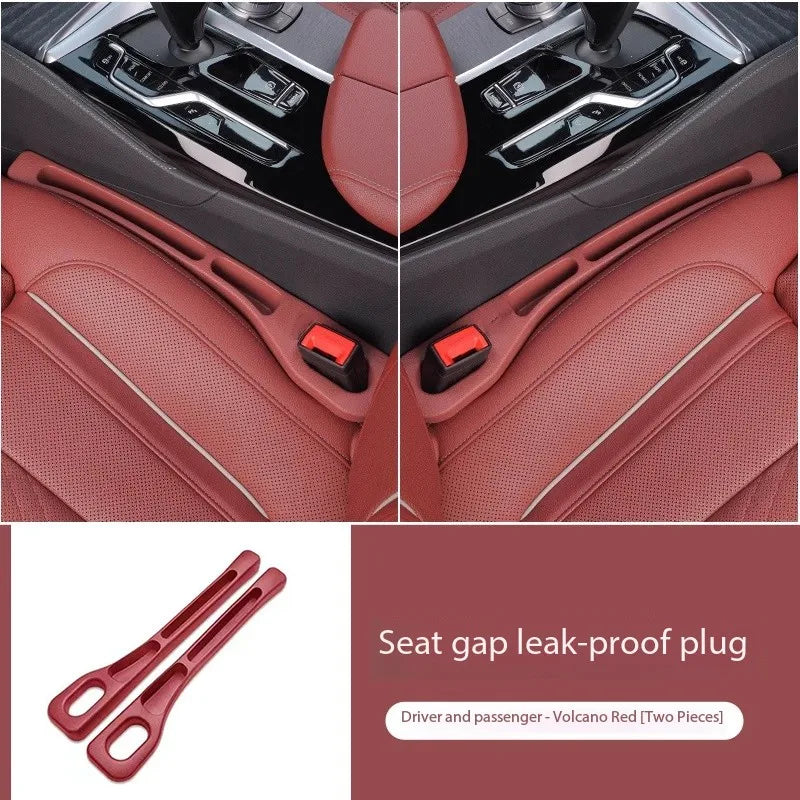 Organisateur universel de remplissage d'espace de siège de voiture en PU, 2 pièces, bouchon Anti-fuite, fente de bande, organisateur de rangement d'espace de siège, accessoires