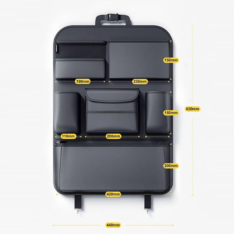 SEAMETAL – sac de rangement pour siège arrière de voiture, sac de rangement multifonction de grande capacité pour dossier de siège, sac suspendu, coussin de protection