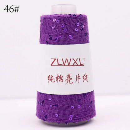   Блэк – fil de coton à paillettes, 100g, 800M, 3mm, décoration tricotée, crochet à la main, tricot jaune