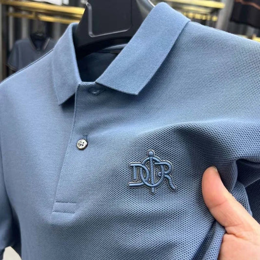 100% pur coton haut de gamme à la mode à manches courtes été nouveau haute qualité hommes d'affaires polo décontracté marque de luxe T-shirt
