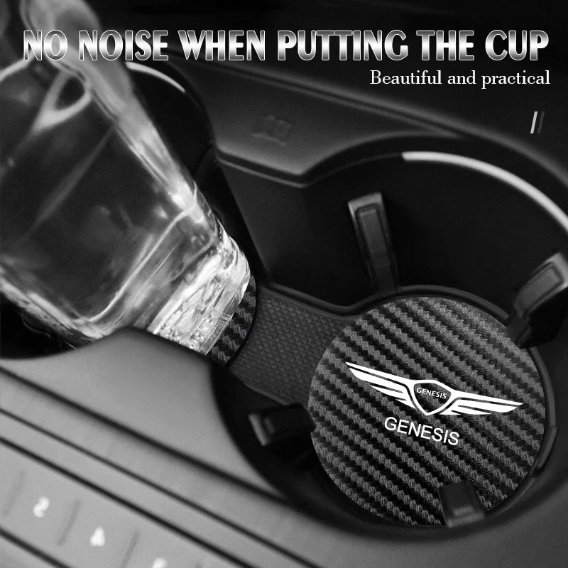 Tapis antidérapant pour fente de tasse de voiture, 2 pièces, accessoires automobiles pour Genesis G80 GV70 GV80 GV60 G70 Essentia Neolun G90 GV90 X