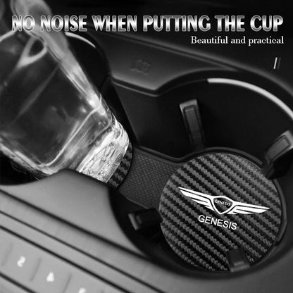 Tapis antidérapant pour fente de tasse de voiture, 2 pièces, accessoires automobiles pour Genesis G80 GV70 GV80 GV60 G70 Essentia Neolun G90 GV90 X