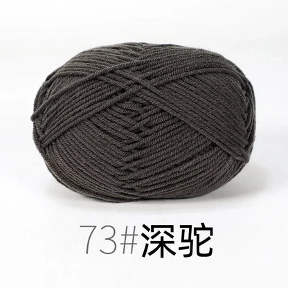 Fil de Lanas teint en coton au lait, 86 couleurs, 4 plis, pour bébé, chapeau, écharpe, pull, poupées, artisanat fait à la main
