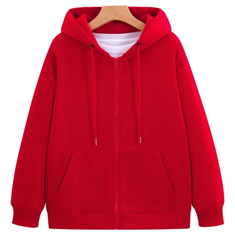 Sweat à capuche 100% coton, Logo personnalisé, décontracté, fermeture éclair, impression, Design d'entreprise, qualité, sweat-shirt fin, broderie, marque de personnalité