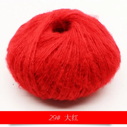 Fil Mohair tricoté à la main, 25g, 1 pièce, ligne de laine chaude au Crochet, pull shwal, écharpe