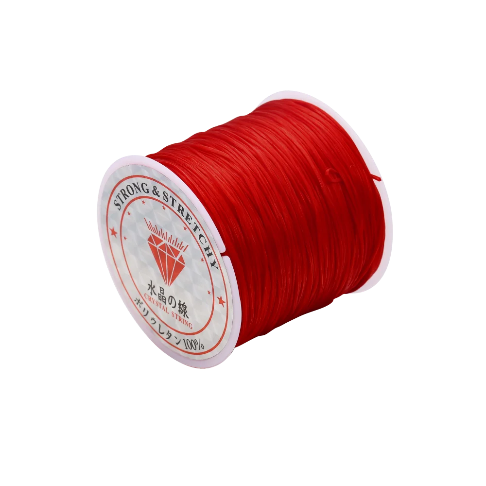 Fil élastique rond en cristal, 10 mètres, 0.7mm, cordon extensible en caoutchouc et Nylon pour la fabrication de bijoux, Bracelet de perles
