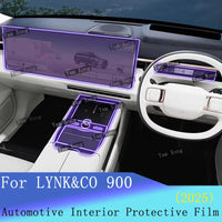Autocollant de protection d'écran de navigation automobile pour LYNK&CO 900 LYNK CO, film intérieur complet, panneau de vitesses, film transparent anti-rayures