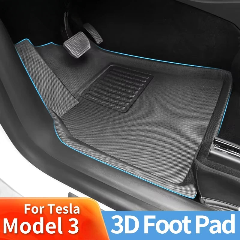Tapis de sol imperméable et antidérapant, pour intérieur de voiture Tesla modèle 3 2021 – 2024 Highland 2025, entièrement entouré, spécial XPE