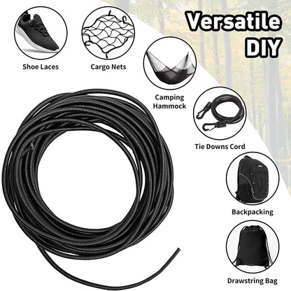Corde élastique solide 1/2/3/4/5MM, blanc/noir, corde élastique de haute qualité, bande en caoutchouc, artisanat de couture pour vêtements, bricolage, accessoire de couture