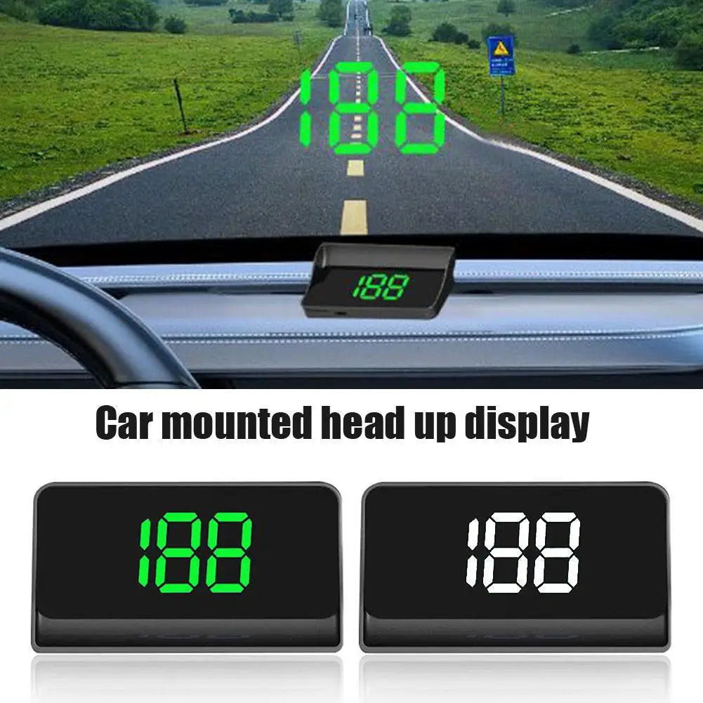 Compteur de vitesse GPS HUD numérique tête haute, Projection électronique automatique sur verre, compteur de vitesse de voiture, projecteur de pare-brise, horloge