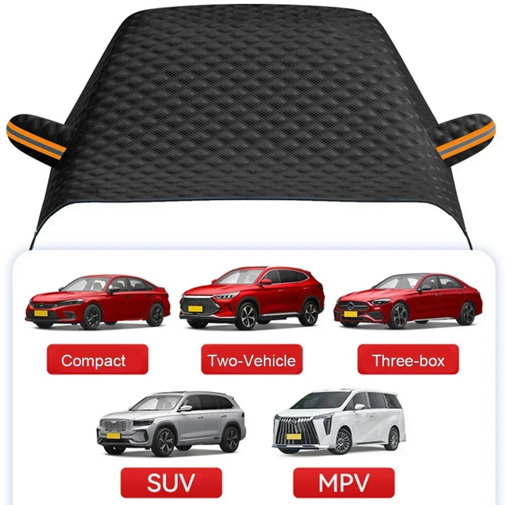 Couverture de pare-brise de voiture, 1 à 2 pièces, pare-soleil magnétique épais pour neige, demi-couvercle anti-gel, protection en verre, accessoires automobiles