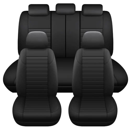Housses de siège de voiture en cuir, ensemble complet de sièges 5 places, ajustement universel, rembourré de la plupart des voitures, imperméable, respirant, Anti-salissure