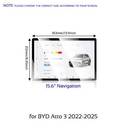Protecteur d'écran pour BYD Atto 3 Yuan Plus 2022 – 20225, Film en verre trempé, housse de protection pour instruments de Navigation, accessoires de voiture
