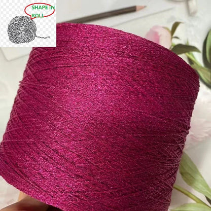 Modules de fil métallique en laine de coton doré et argenté, fil au crochet, paillettes, tissé à la main, sac artisanal, coloré, unique, boule de 50g, livraison gratuite