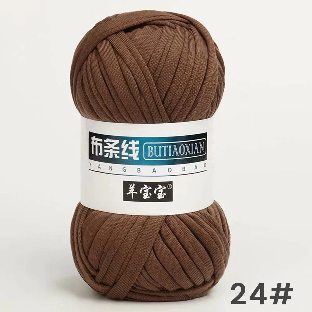 Fil épais de 100g, tissu coloré Super doux, bande de fil pour tricoter à la main, sac tissé, panier de tapis, matériel tricoté à la main, bricolage