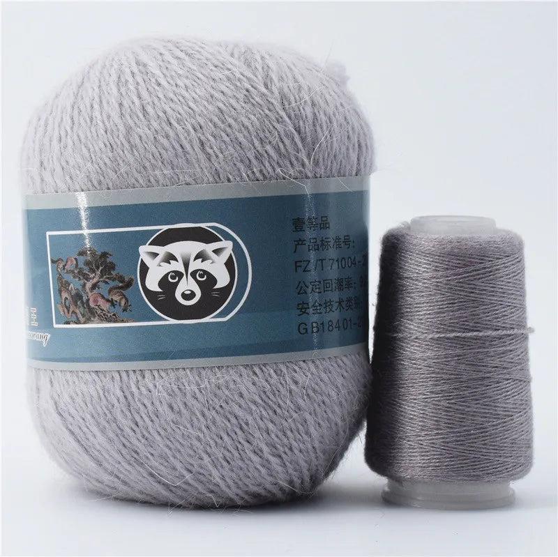 Fil de fourrure de vison pour fils pour tricoter et Crochet, fil de t-shirt en dentelle à 2 plis pour tricoter à la main, couture, 1 écheveau 340 M 50 + 20g