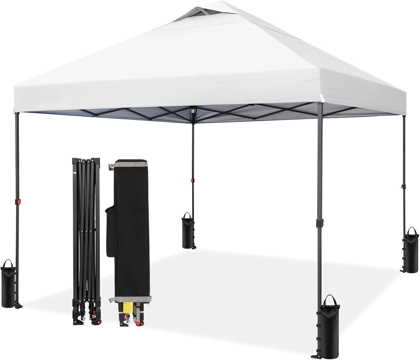 Tente Pop-Up 10x10 - Tente de plage instantanée à verrouillage central breveté, avec sac STO-N-Go et 8 piquets, personnalisable
