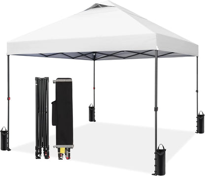 Tente Pop-Up 10x10 - Tente de plage instantanée à verrouillage central breveté, avec sac STO-N-Go et 8 piquets, personnalisable