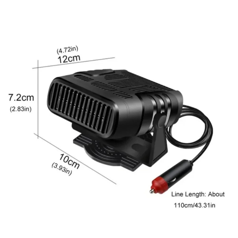 Chauffage de voiture électrique ventilateur de refroidissement d'air 12 V/24 V désembueur Portable dégivreur ventilateur de chauffage 120 W sèche-brise désembuage accessoires