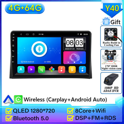 Pour Volkswagen Multivan T5 2003 2004 -2015 autoradio Carplay Navigation GPS Android Auto Android 15 affichage stéréo No 2din WiFi