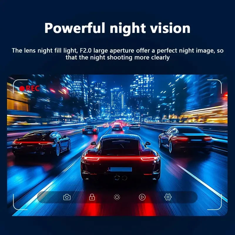 Caméra de tableau de bord pour voiture Dvr HD 1080P, 3 objectifs avant à l'intérieur arrière, enregistrement en boucle grand Angle, Vision nocturne, capteur G, accessoires de véhicule