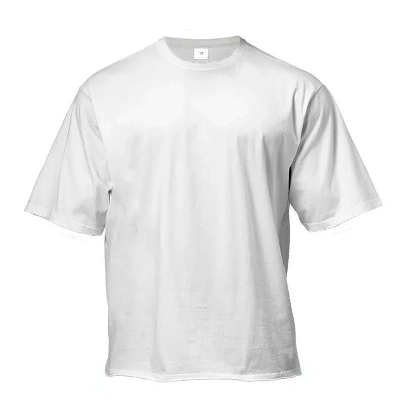 T-shirt à Manches Courtes en Coton pour Homme, Vêtement de Fitness, Gym, Musculation, dehors, Été