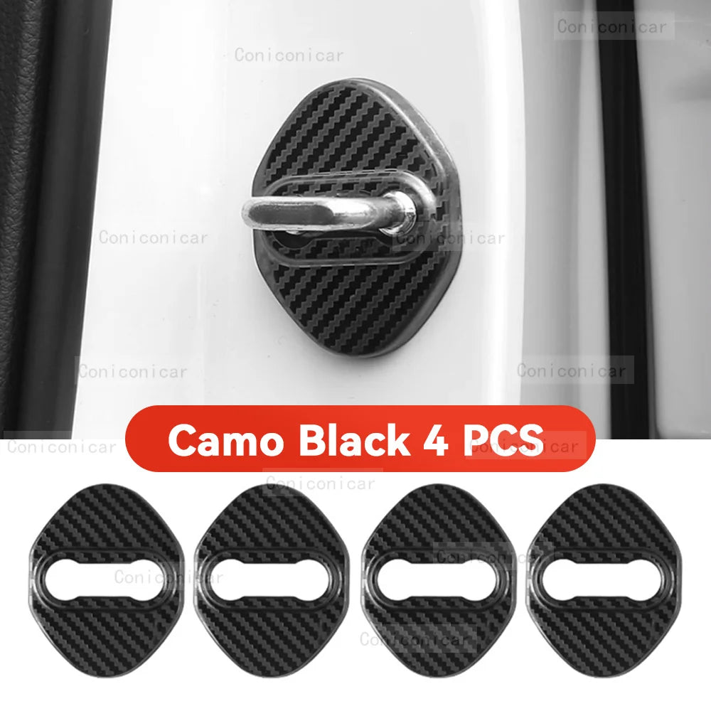 Pour ZEEKR 7X EV 2025 2026 accessoires serrure de porte de voiture protéger couvercle emblèmes boîtier en acier inoxydable décoration Protection